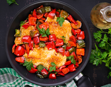 Di: Geflügel-Gemüse-Pfanne